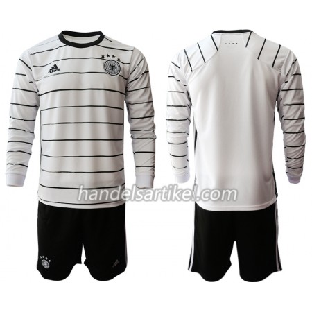 Deutschland Kinder Heim Trikotsatz Euro 2020 Langarm (+ Kurze Hosen)